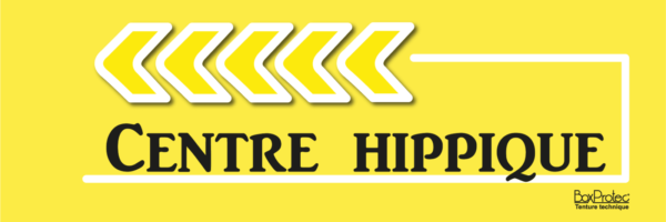 panneau flèche centre hippique jaune fléchage boxprotec
