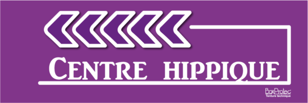 panneau flèche centre hippique violet fléchage boxprotec
