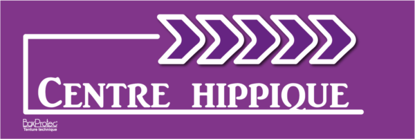 panneau flèche centre hippique violet fléchage boxprotec