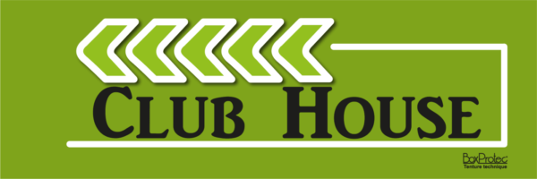 panneau flèche club house vert fléchage boxprotec