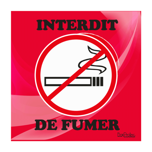 panneau interdit de fumer rouge