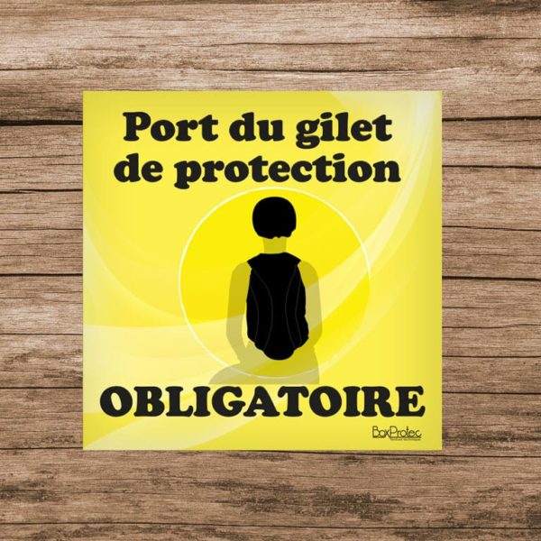 panneau port du gilet de protection obligatoire