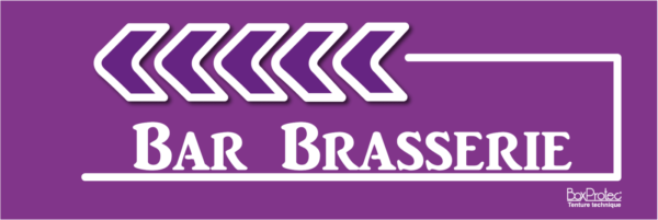 panneau flèche bar brasserie violet fléchage boxprotec