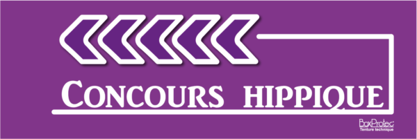 panneau fléchage concours hippique violet boxprotec