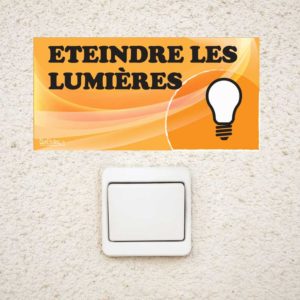 plaque éteindre les lumières