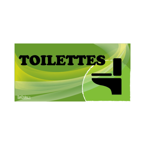 panneau toilettes vert