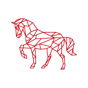 stickers mural cheval rouge décoration intérieur modèle 02