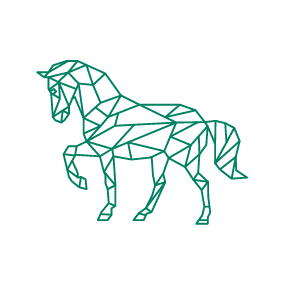 stickers mural cheval vert décoration intérieur modèle 02