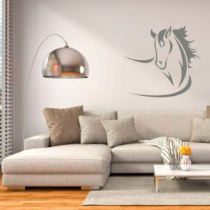 stickers mural cheval décoration intérieur modèle 09