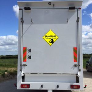 stickers autocollants transport animaux vivants losange