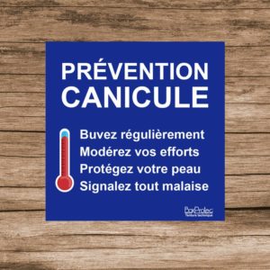 panneau conseil pour lutter contre la canicule