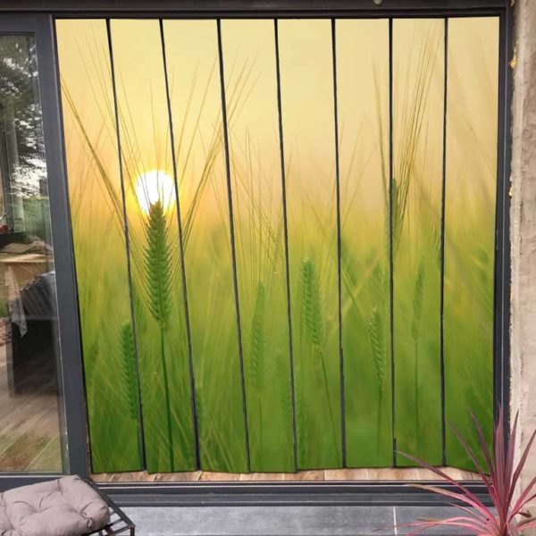 moustiquaire de baie vitrée motif champ de blé