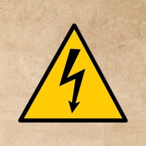 panneau attention danger électrique