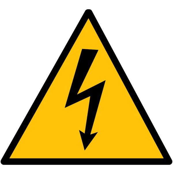 panneau danger électrique format triangle