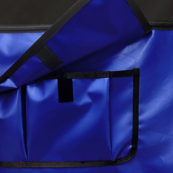tenture de box PRO 1 avec pochettes de rangement bleu Boxprotec