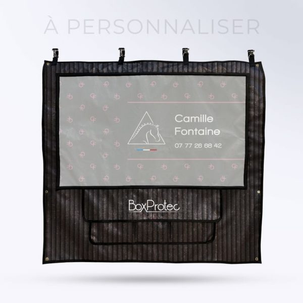 tenture de box PRO 1 à personnaliser Boxprotec couleur zébré noir camille fontaine