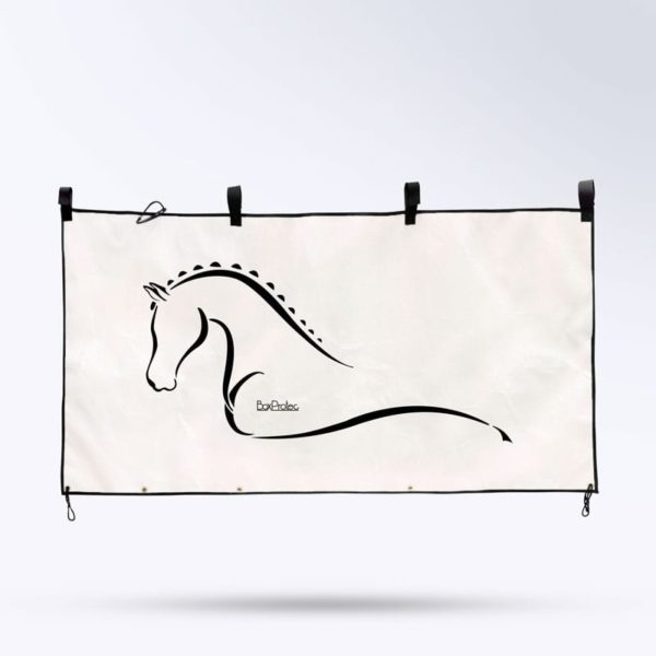 tenture de box pour chevaux blanc Boxprotec