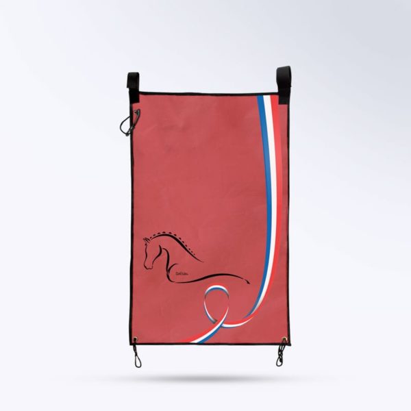 tenture de porte rouge Boxprotec fabrication française