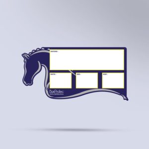 panneau de ration pour chevaux effaçable bleu Boxprotec