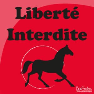 Panneau liberté interdite chevaux rouge