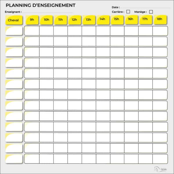 planning d'enseignement journée jaune 2024