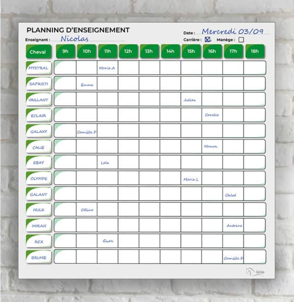 planning d'enseignement journée mise en situation 2024